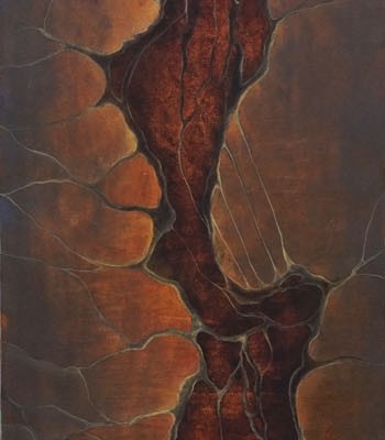 "Opening"100x22cm Oil and egg tempera on board.